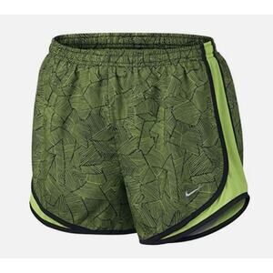 Nike Dri Fit Action Green Canopy Tempo Lined Running Shorts Women’s Medium